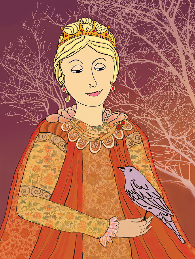 Queen and Bird Painting by Susan Rinehart