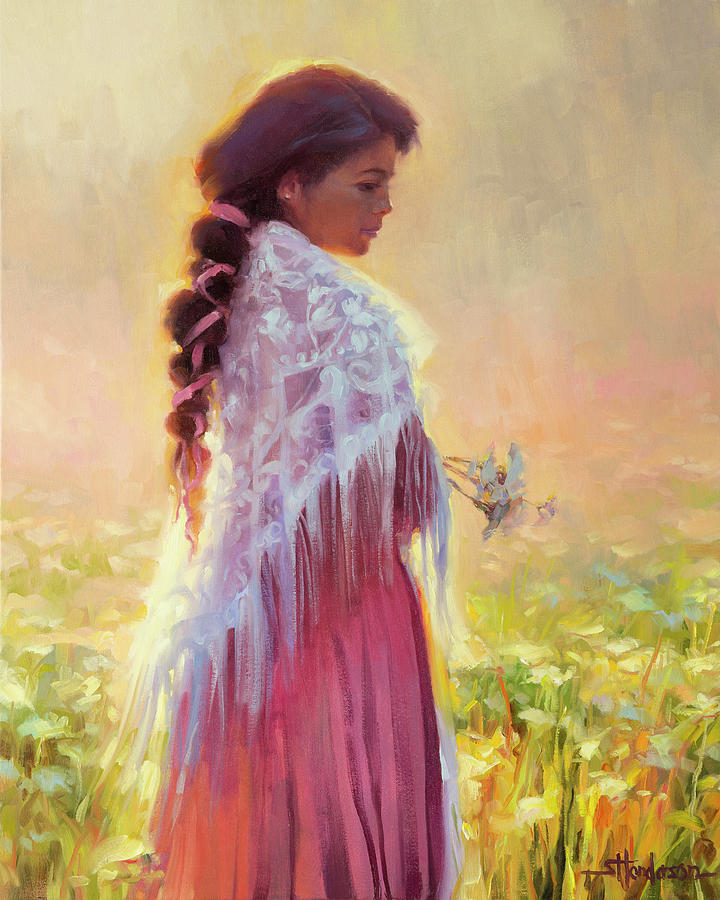 Spring Painting - Queen Annes Lace by Steve Henderson