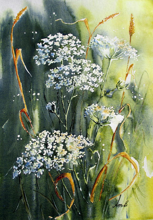 Queen Anns Lace Painting by April McCarthy-Braca