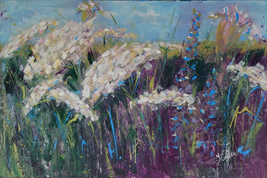 Queen Anns Lacy Field Painting by Terri Einer