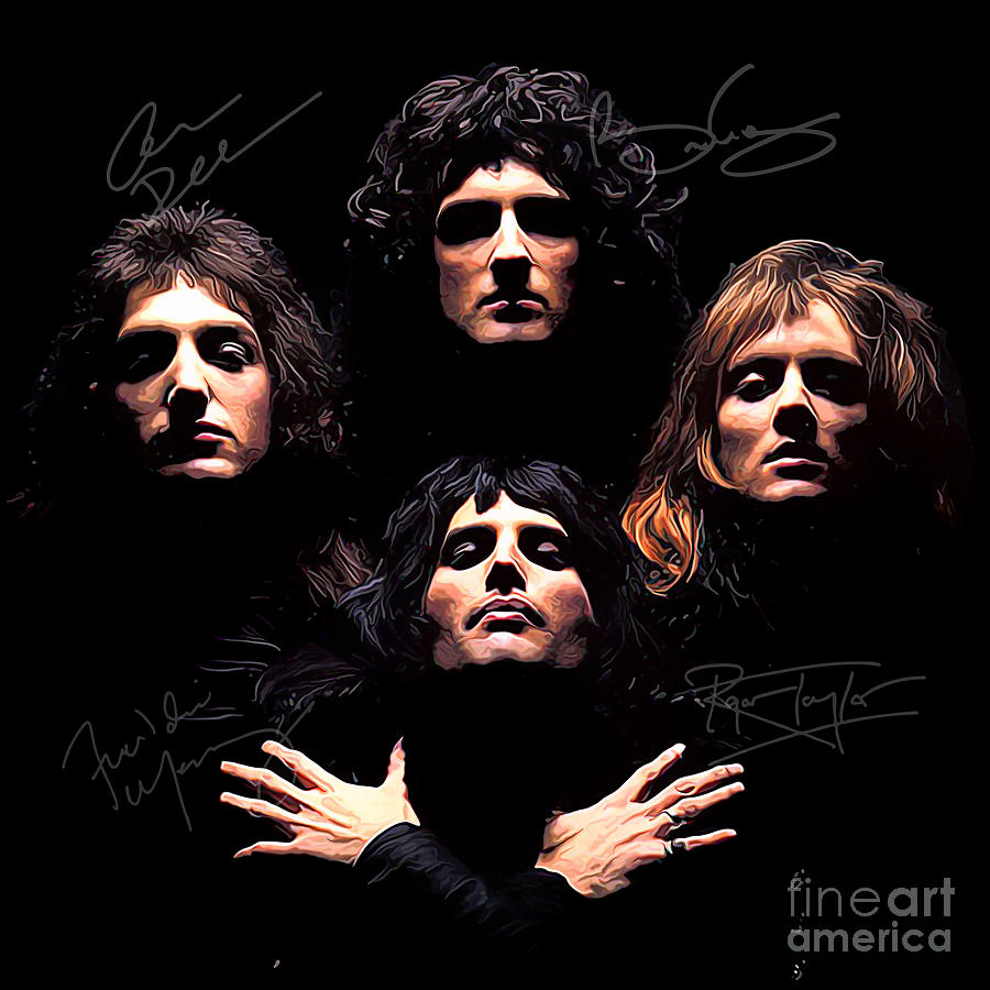 Queen Digital Art - Bohemian Rhapsody - Freddie Mercury by Kjc