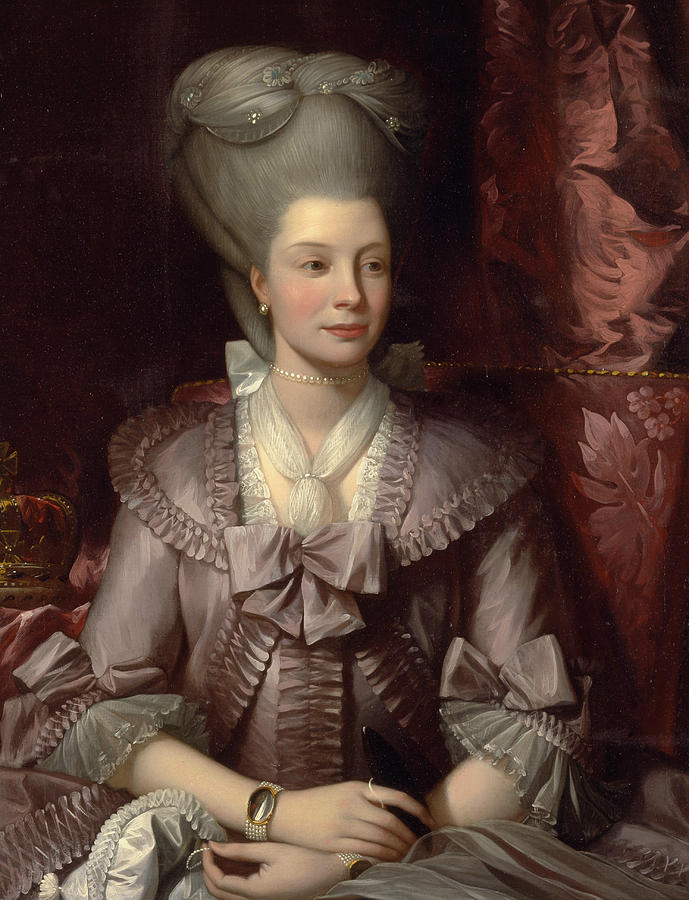 Queen Charlotte Painting by Benjamin West