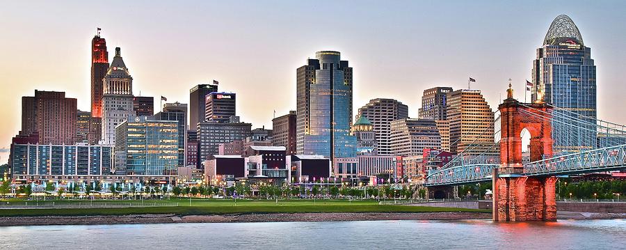 Queen City Pano at Sunset Photograph by Frozen in Time Fine Art Photography