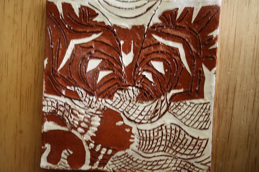 Queen Esther - tile  Ceramic Art by Gloria Ssali