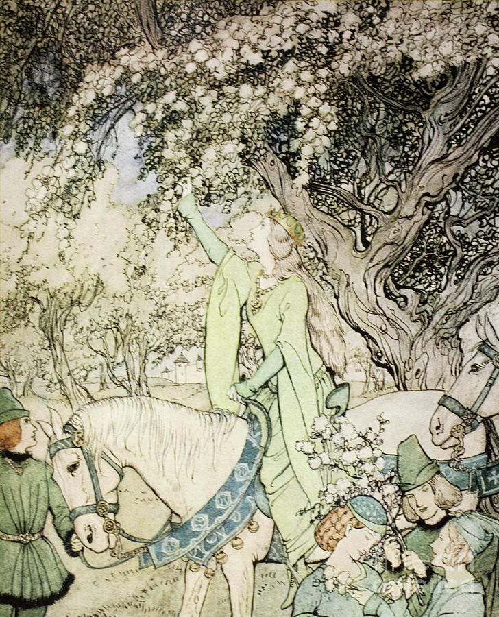 Queen Guinevere Painting by Arthur Rackham