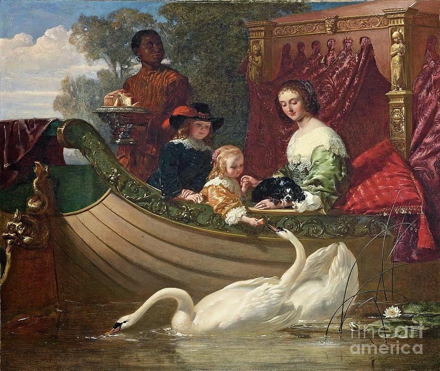 Queen Henrietta Maria and her Children Painting by MotionAge Designs
