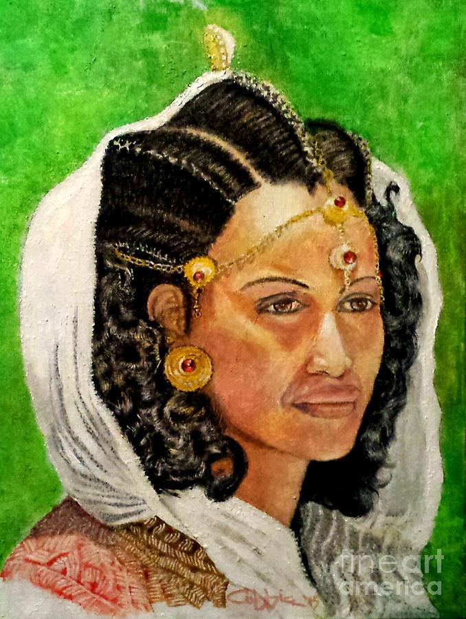 Queen Hephzibah  Painting by G Cuffia