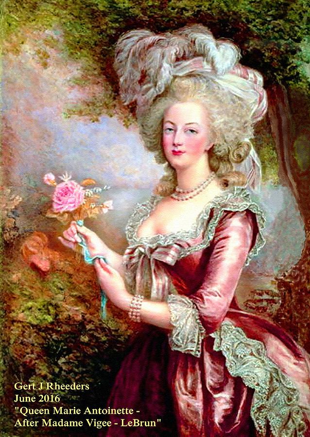 Queen Painting - Queen Marie - Antoinette After Madame Vigee - LeBrun. P A by Gert J Rheeders