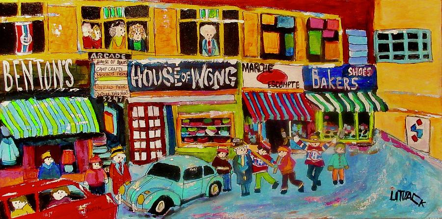 Queen Mary Shopping 1972 House of Wong Painting by Michael Litvack