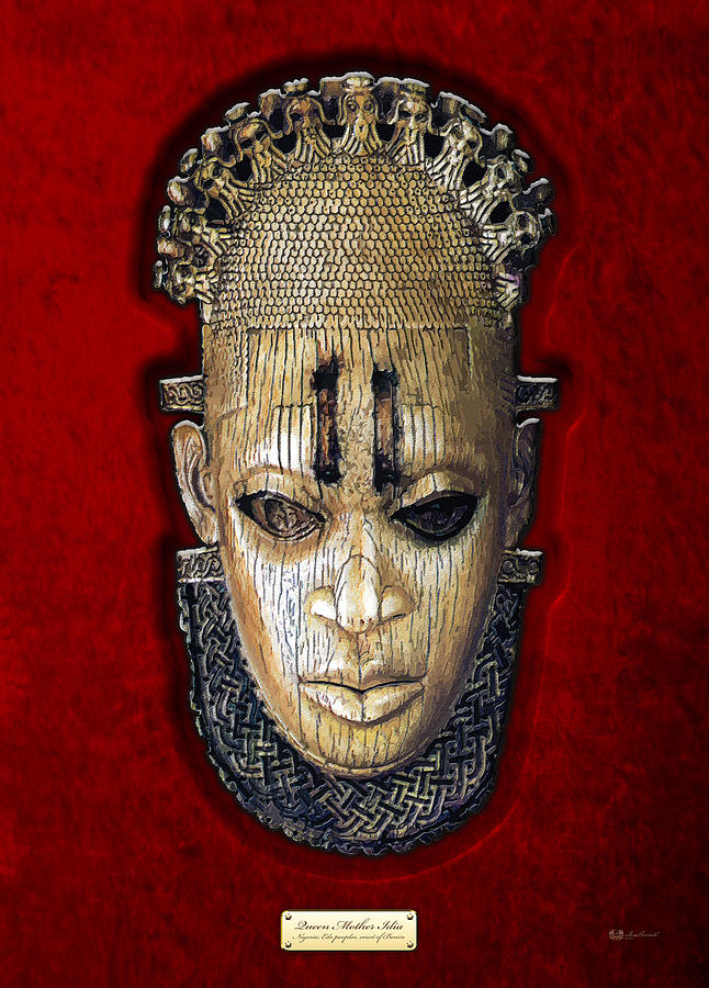African Photograph - Queen Mother Idia - Ivory Hip Pendant by Serge Averbukh
