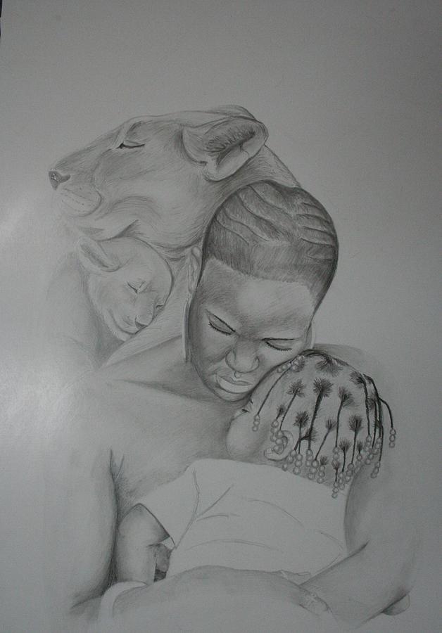 Queen Mother Drawing by Edmund Royster