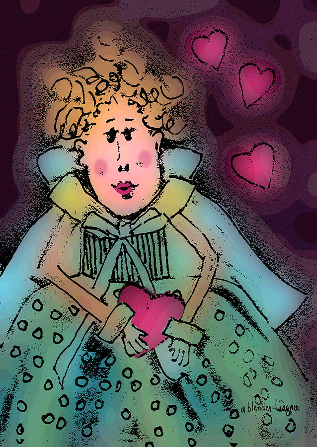 Queen Of Hearts Digital Art by Arline Wagner