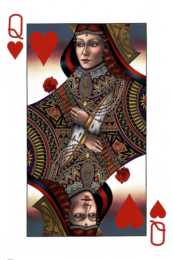 Queen of Hearts Painting by Jane Whiting Chrzanoska