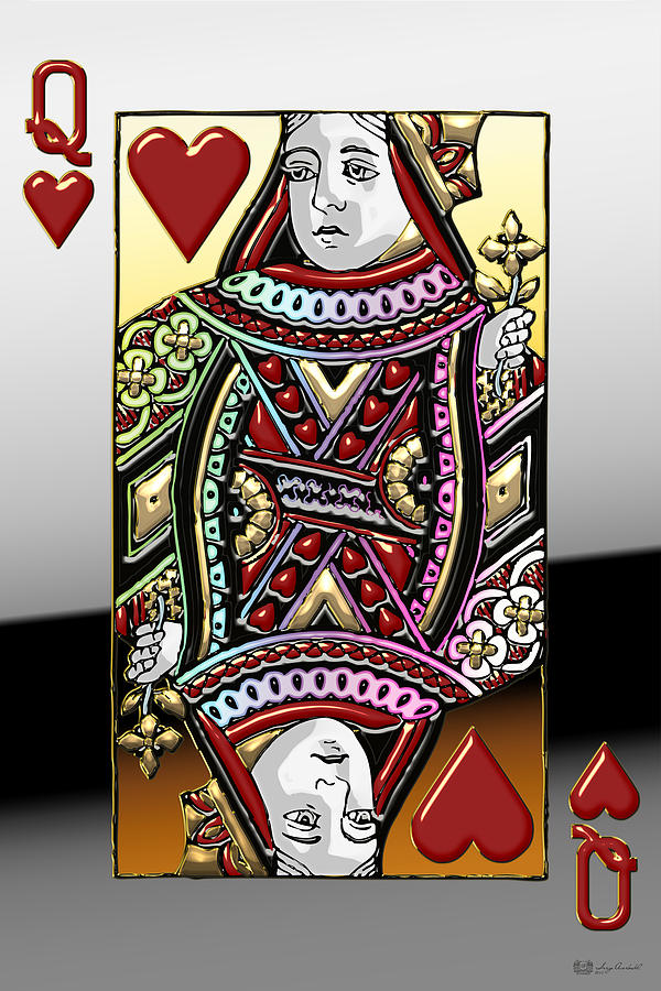 Queen of Hearts   Digital Art by Serge Averbukh