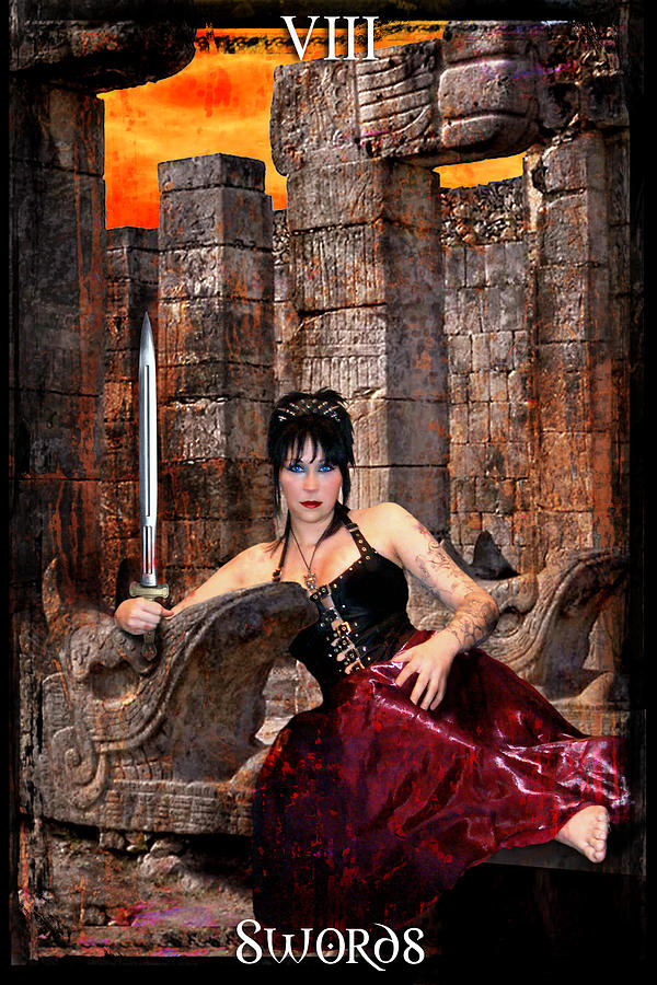 Queen Digital Art - queen of Swords by Tammy Wetzel