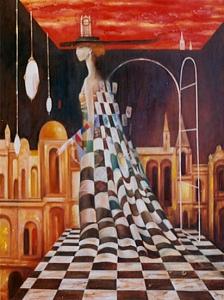 Sureal Painting - Queen Of The Games by Izya Shlosberg Sureal Painting - Queen Of The Games by Izya Shlosberg