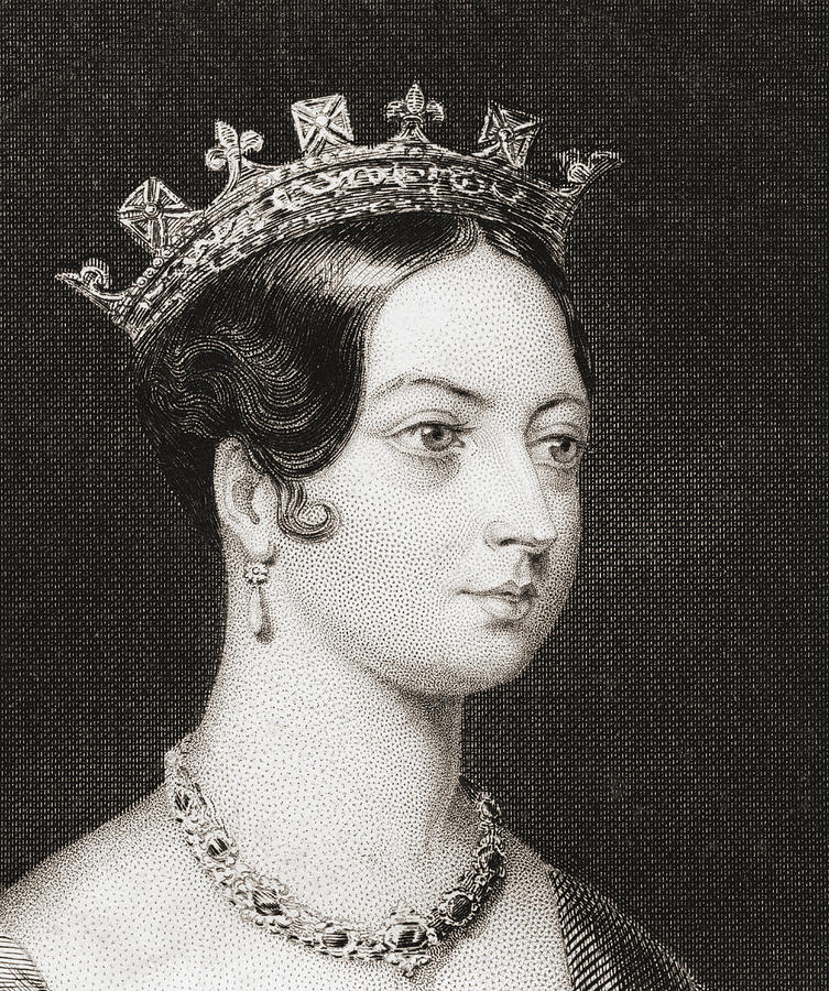 Queen Victoria, 1819 Drawing by Vintage Design Pics Fine Art America