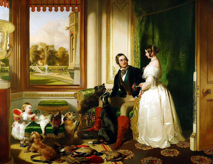 Edwin Landseer Painting - Queen Victoria and her family at Windsor Castle by MotionAge Designs