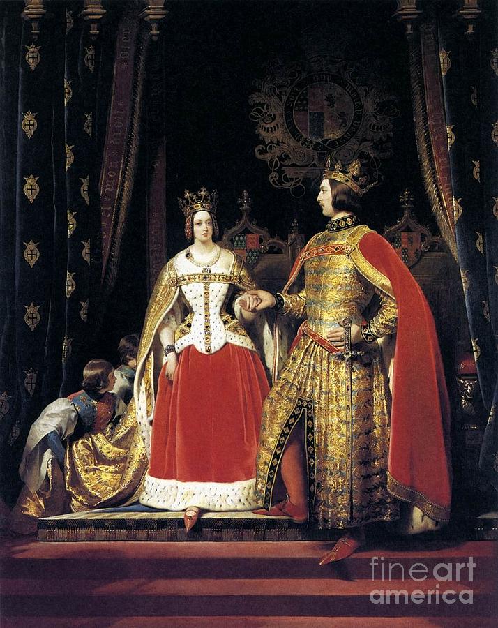 Queen Painting - Queen Victoria and Prince Albert at the Bal  by MotionAge Designs