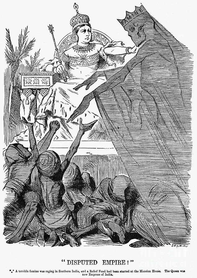 Queen Victoria Cartoon Drawing by Granger
