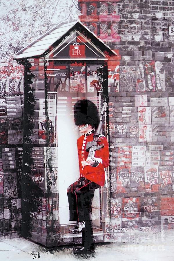 Abstract Mixed Media - Queens Guard by Nica Art Studio
