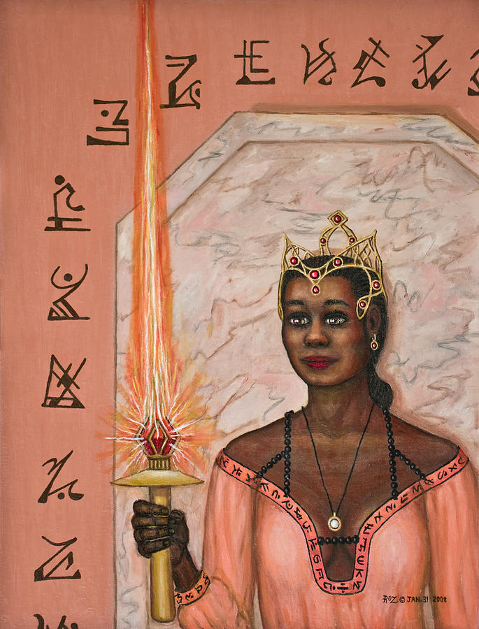 Fantasy Painting - Queens New Toy by Roz Eve Fantasy Painting - Queens New Toy by Roz Eve