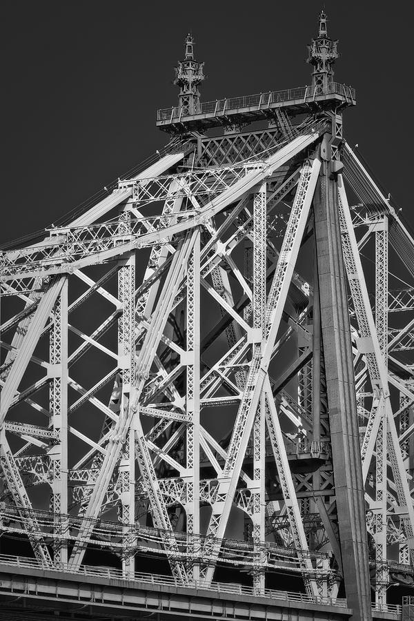 New York City Photograph - Queensboro Ed Koch Bridge BW by Susan Candelario