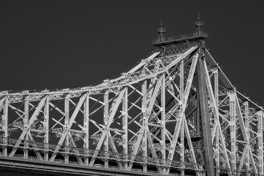 Queensboro Ed Koch Bridge II BW Photograph by Susan Candelario