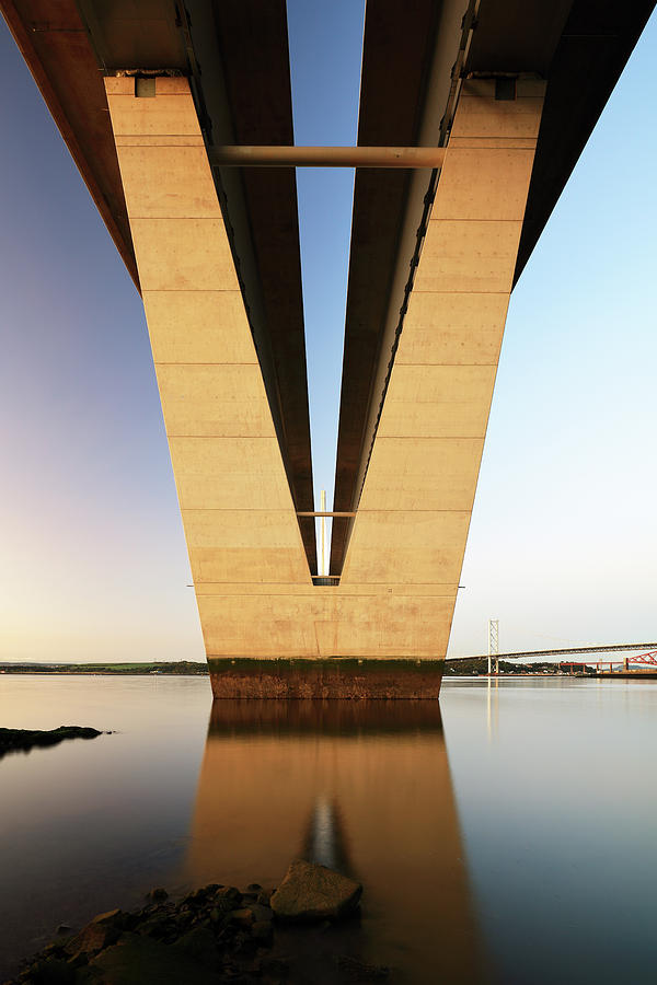 Bridge Photograph - Under the Queensferry Crossing Bridge by Grant Glendinning