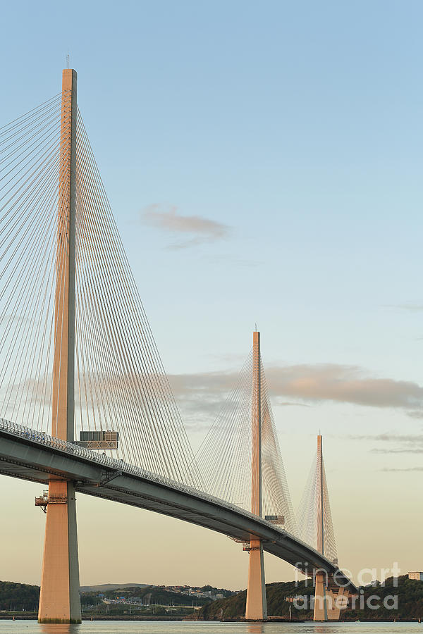 Architecture Photograph - Queensferry Crossing at Sunset by Maria Gaellman