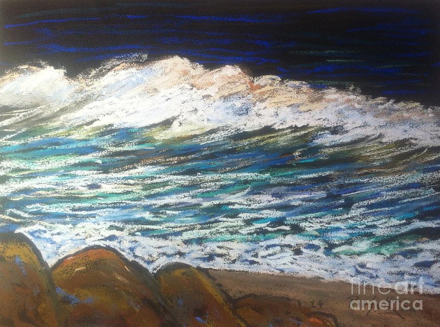 Queensland Beach after a storm Pastel by Rae  Smith