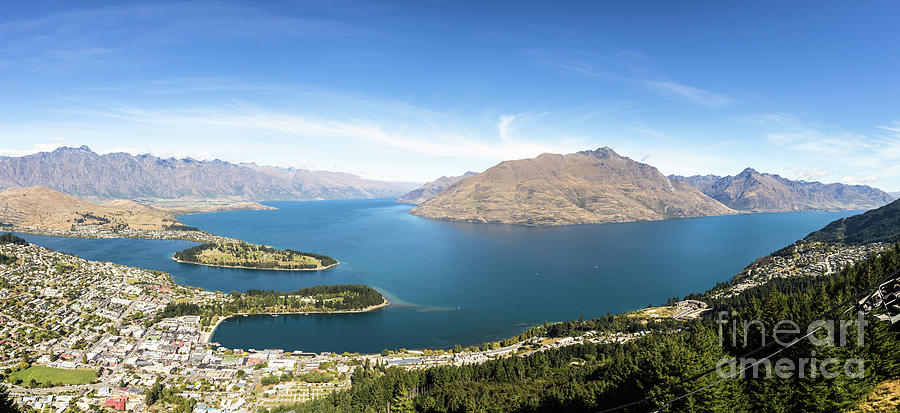Queenstown panorama in New Zealand Photograph by Didier Marti