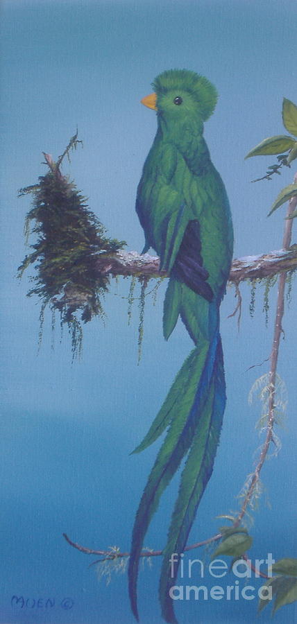 Quetzal Painting by Michael Allen