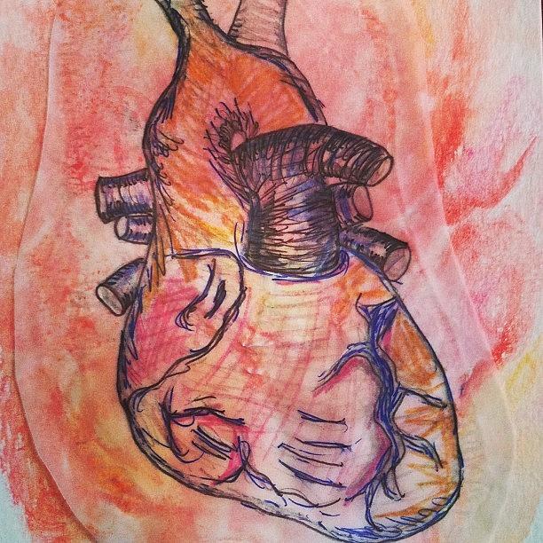 Quick Draw Heart #ineedanap Photograph by Karen Bosquez