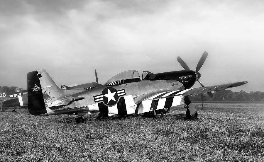 Vintage Photograph - Quick Silver P-51 Mustang by Peter Chilelli