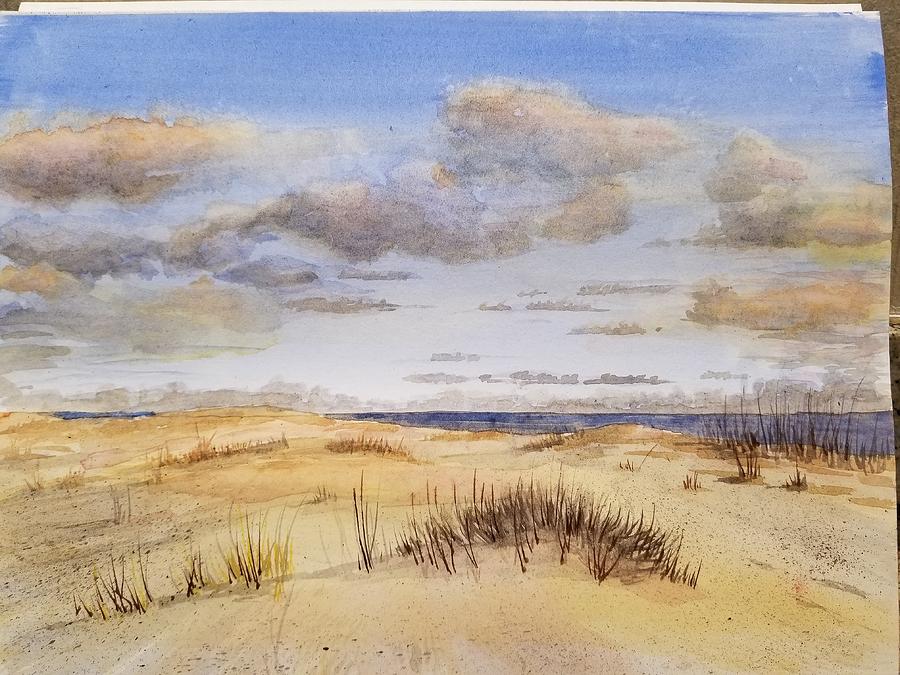 Quiet Beach Painting by Bruce Holder