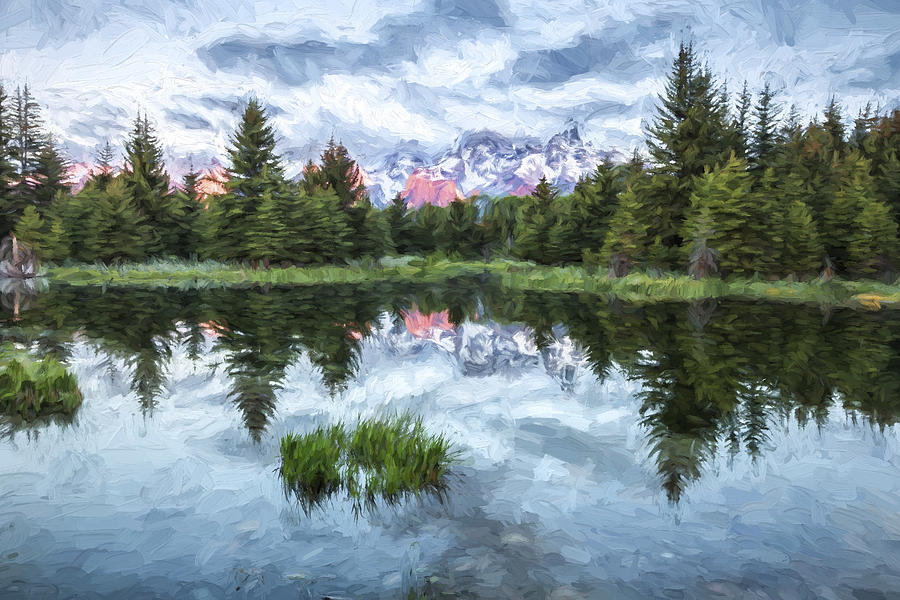 Mountain Digital Art - Quiet Beginnings II by Jon Glaser