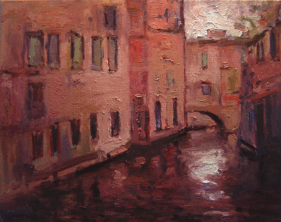 Italy Painting - Quiet canal in Venice III by R W Goetting