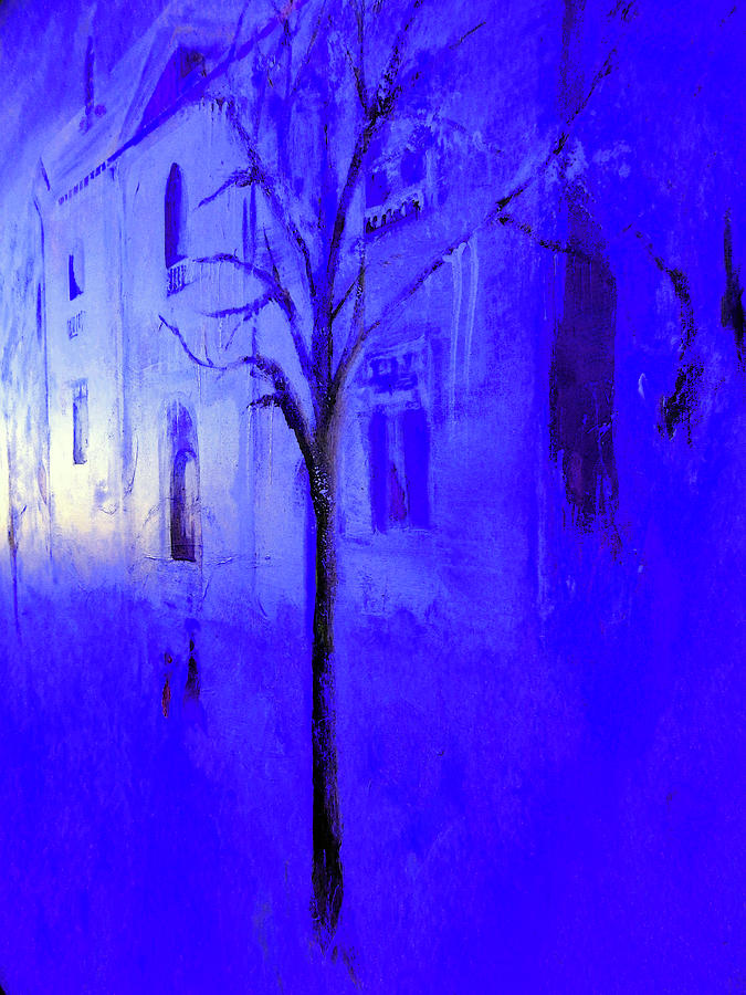 Quiet Dark Winter Painting by Lisa Kaiser