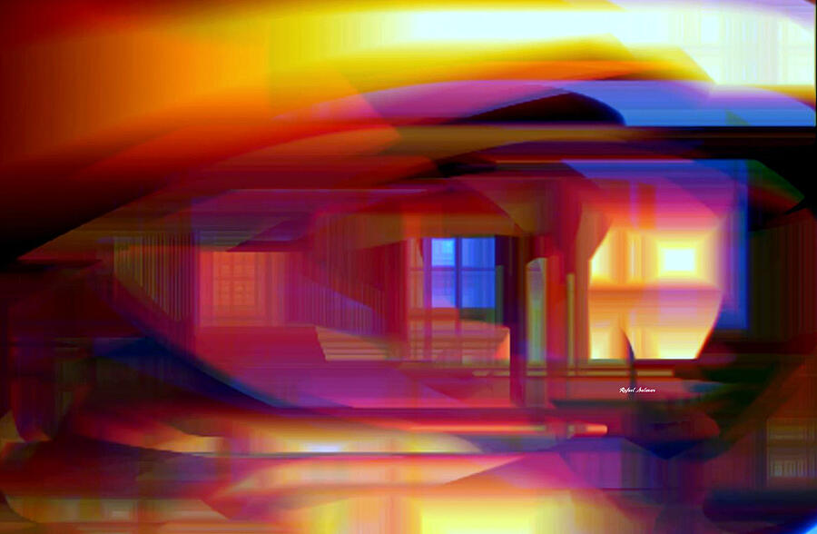 Abstract Digital Art - Quiet Evening by Rafael Salazar