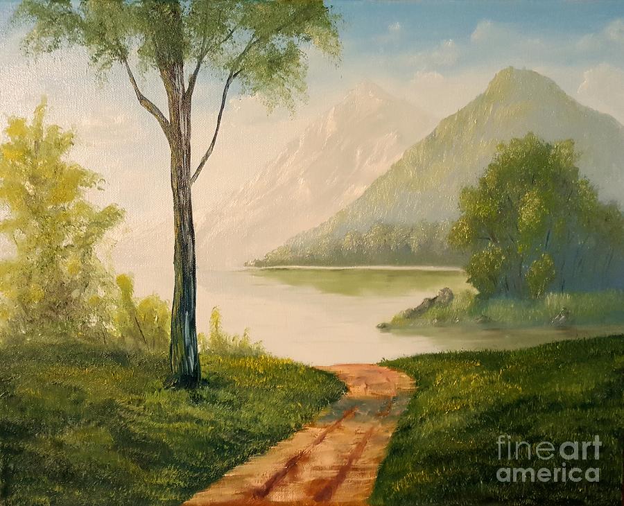 Quiet Lake Painting by Gerri Anderson - Fine Art America