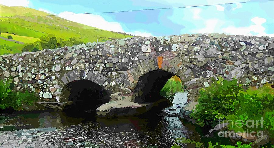 Quiet Man Bridge Art Connemara County Galway Ireland  Painting by Mary Cahalan Lee - aka PIXI