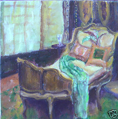 Quiet Moment - Vibrant still life painting Painting by Virgilla Lammons