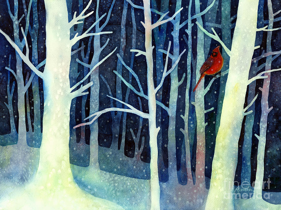 Cardinal Painting - Quiet Moment by Hailey E Herrera