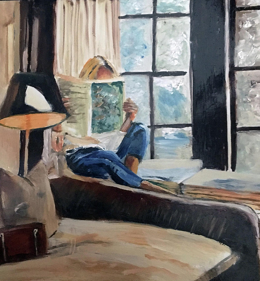 Girl Painting - Quiet Moment by Lynne Atwood Girl Painting - Quiet Moment by Lynne Atwood