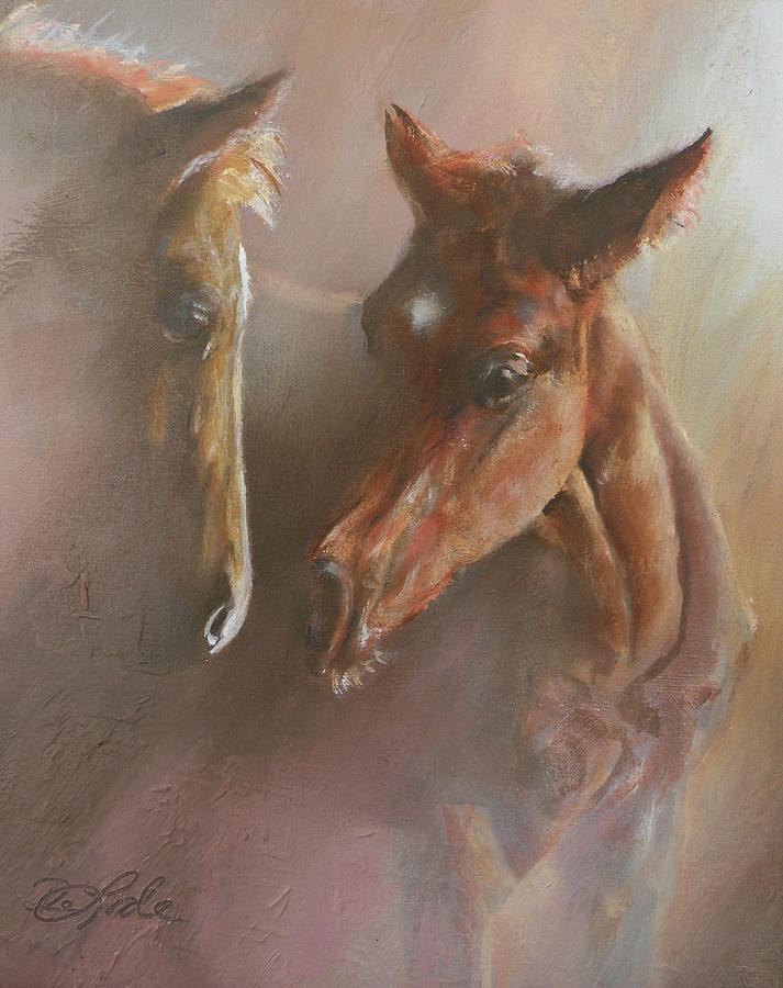 Horse Painting - Quiet Moment by Mia DeLode
