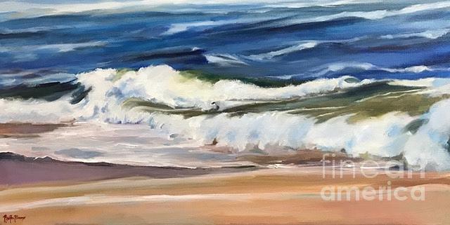 Waves Painting - Quiet Ocean Morning by Rose Ann Albanese