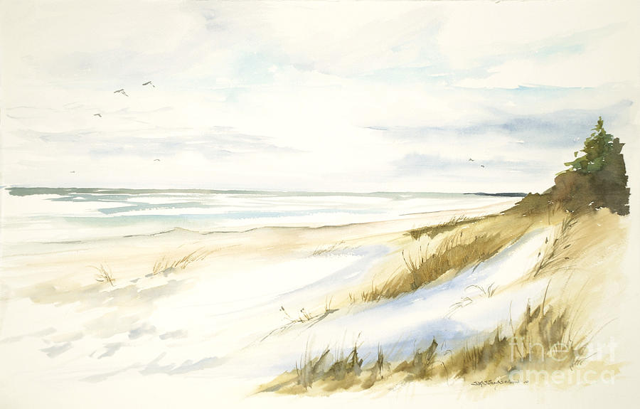 Lake Michigan Painting - Quiet Season by Sandra Strohschein