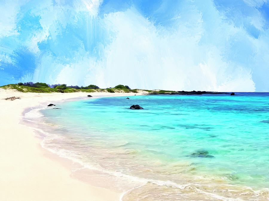 Paradise Painting - Quiet Shore Near Makalawena by Dominic Piperata