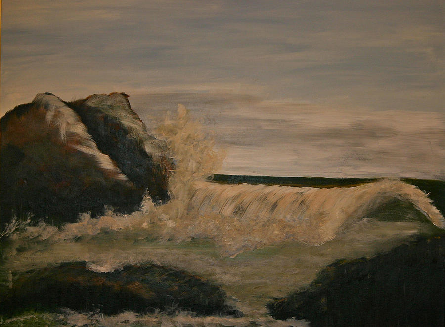 Ocean Painting - Quiet Storm by Gigi Desmond Ocean Painting - Quiet Storm by Gigi Desmond